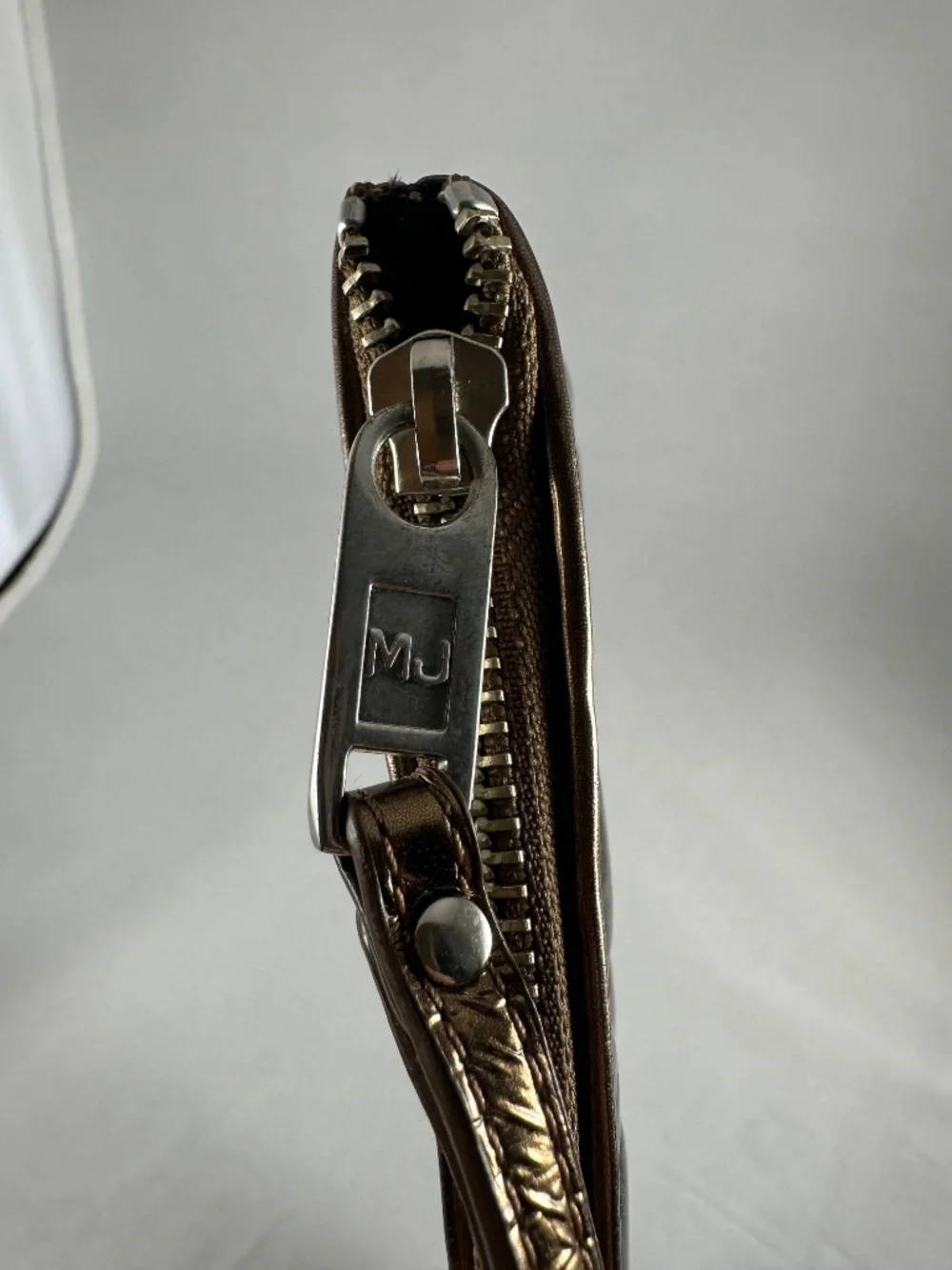 Marc by Marc Jacobs Metallic Bronze Quilted Wristlet Clutch